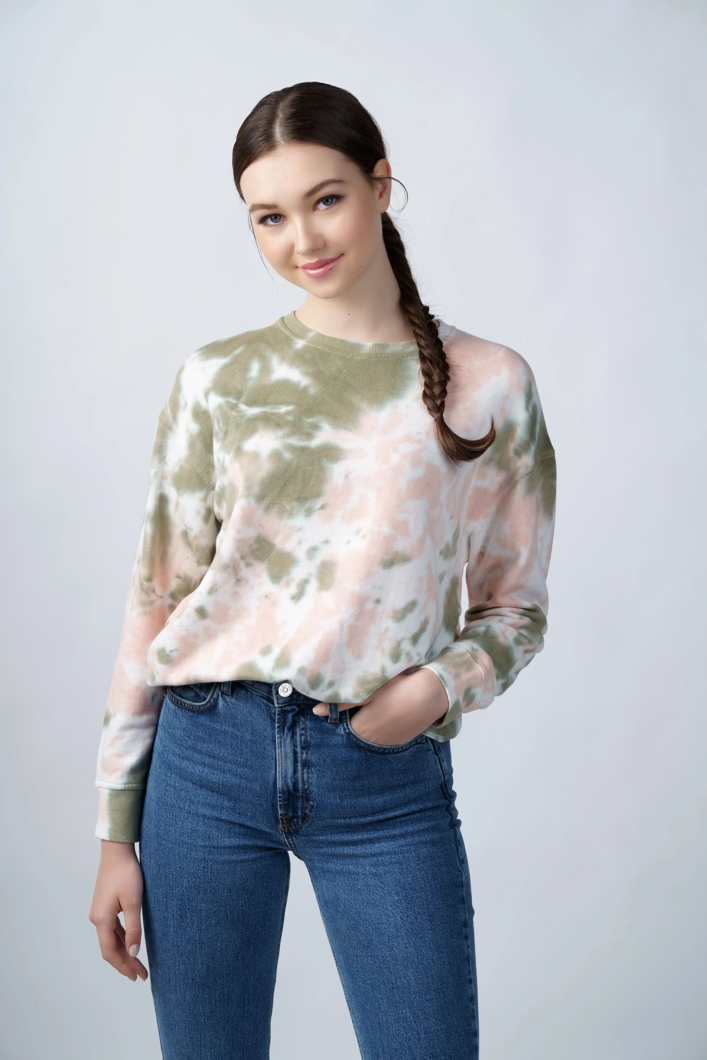 Shiraleah Rae Tie Dye Sweatshirt, Green - FINAL SALE ONLY