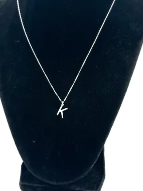 Silver Modern Minimalist Initial Necklace