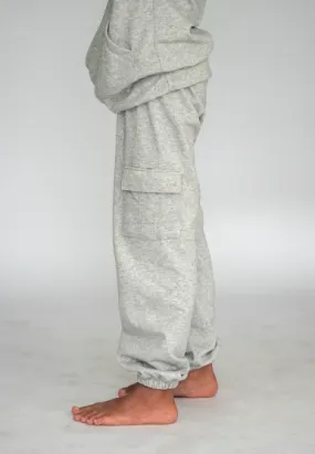 Silver Studded Cargo Pocket Sweatpants