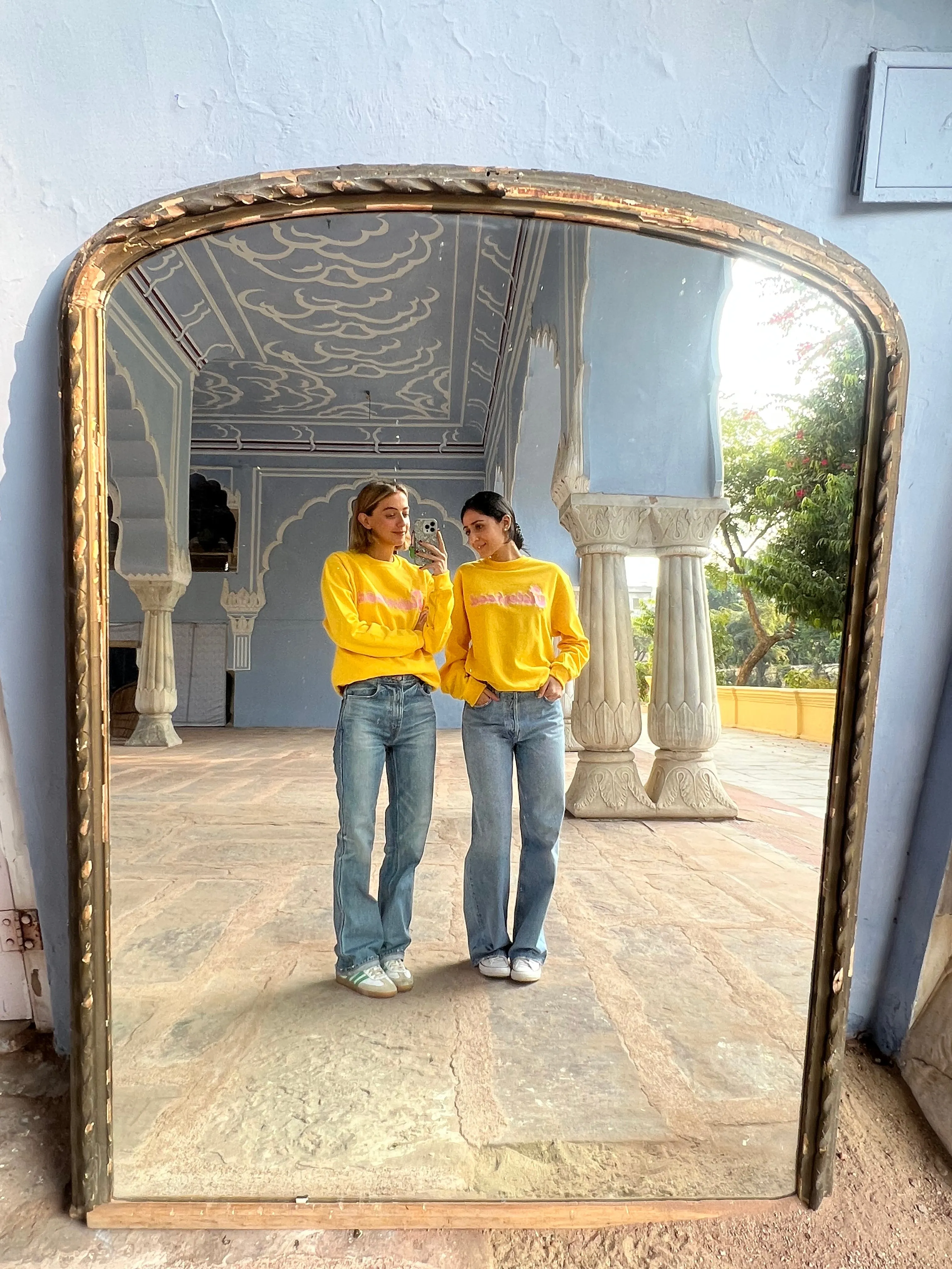 Sisterhood Embroidered Sweatshirt (Yellow)