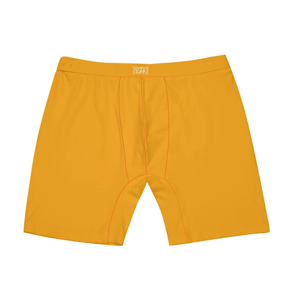 Sixty Eight 93 Logo White Orange Men's Long Boxer Briefs