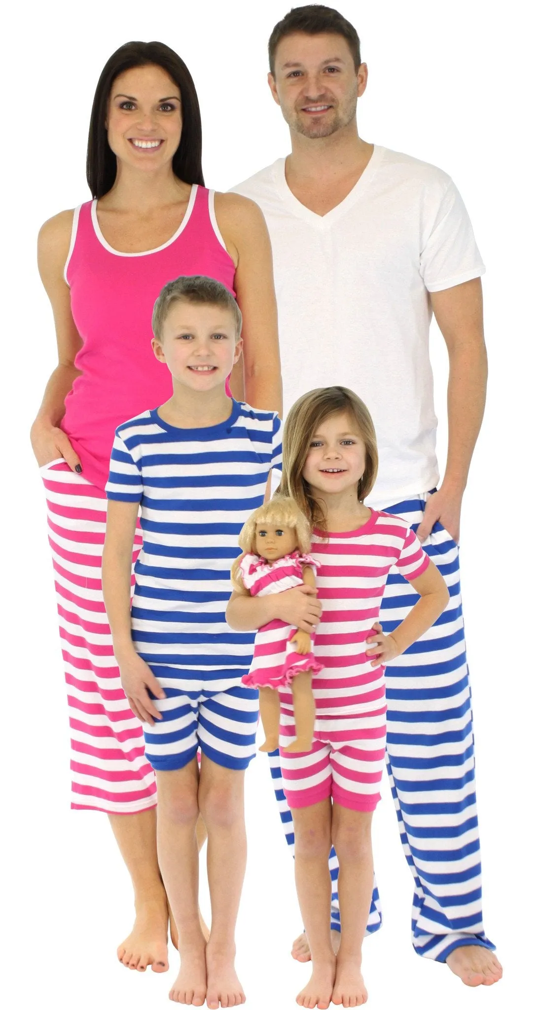 SleepytimePJs Family Matching Cotton Striped Pajama Sets