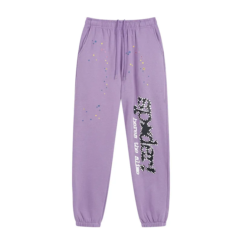 Sp5der Sweatpants Hip Hop Ankle-Tied Fleece