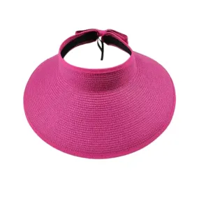 Sun Time Kids Straw Visor, Hot Pink