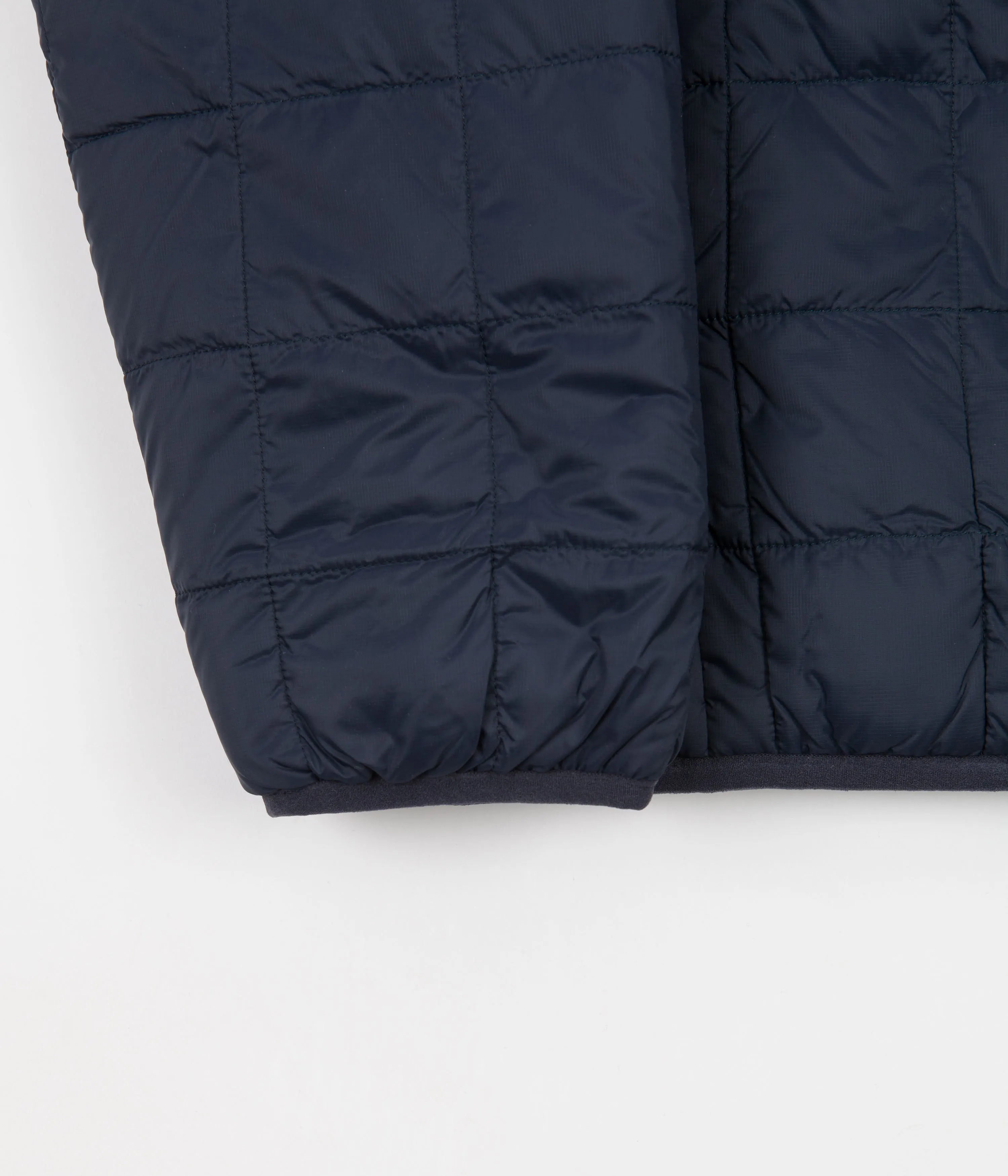 Taion Reversible Boa Fleece Down Jacket - Dark Navy / Beige