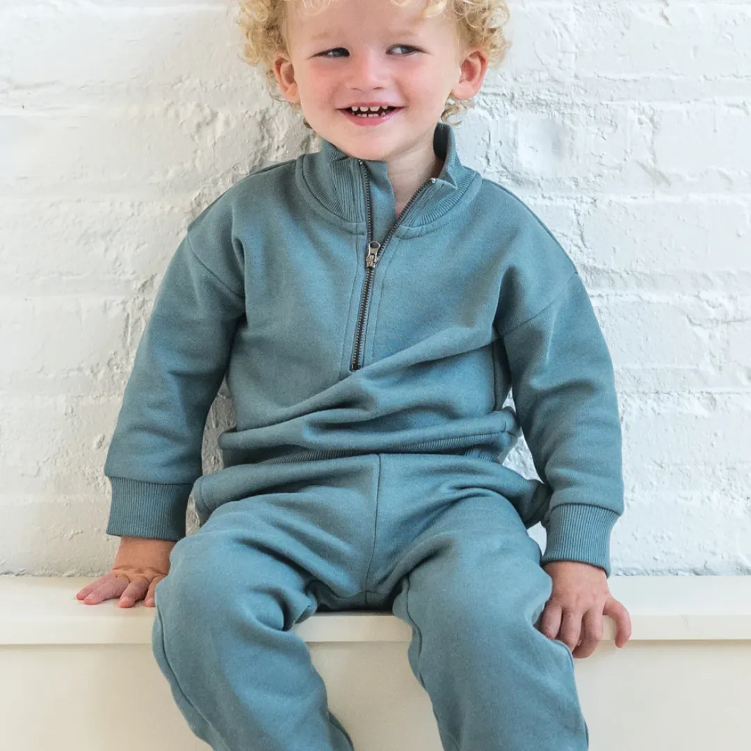 Teal Leif Fleece Sweatpants - Kendi by Colored Organics