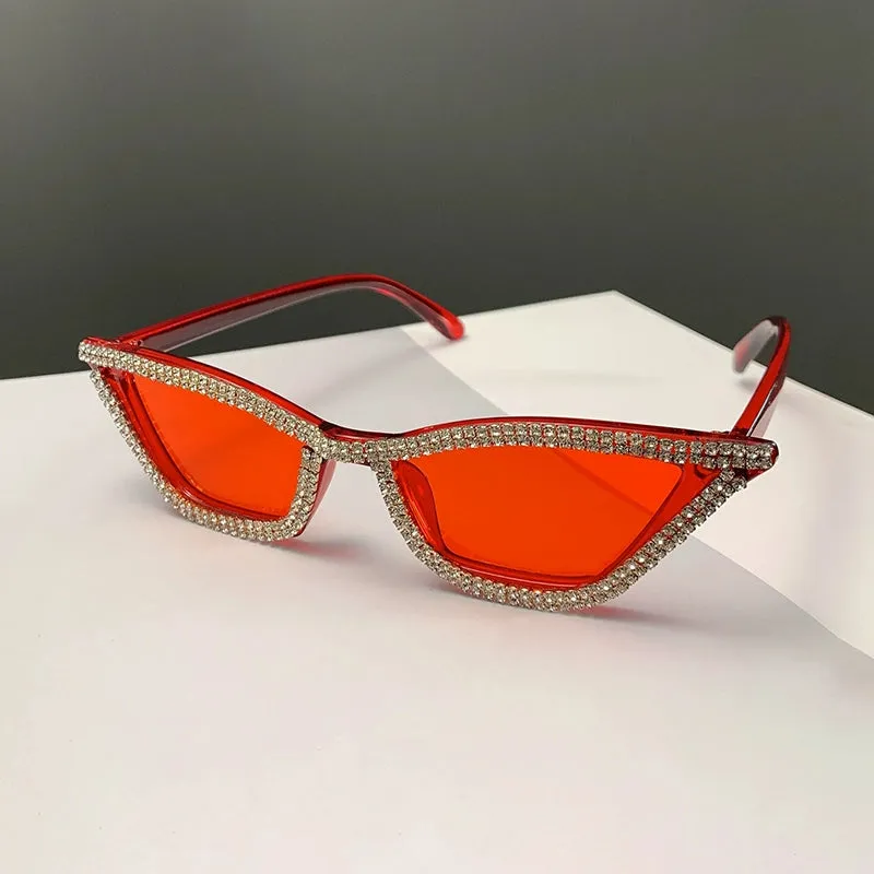 TEEK - Sunshade Sparkle Minimalist Cat Eye Sunglasses