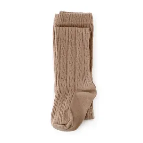 The Little Stocking Co - Cable Knit Tights - Oat