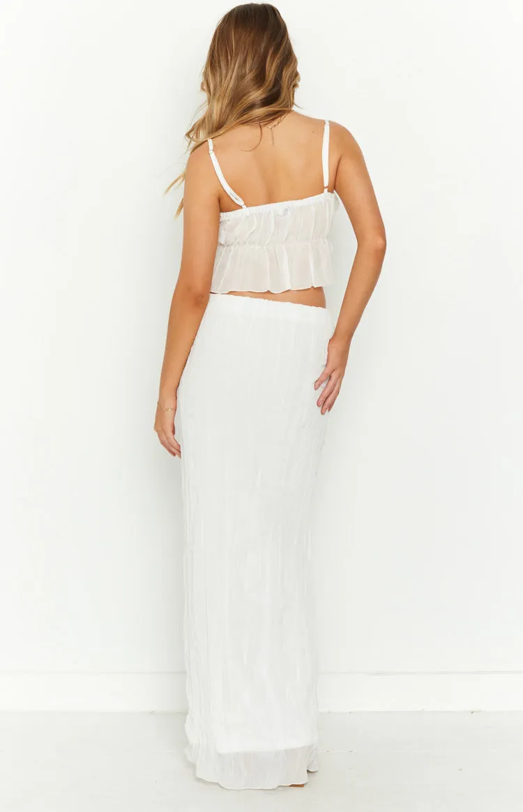 The Moment White Maxi Skirt