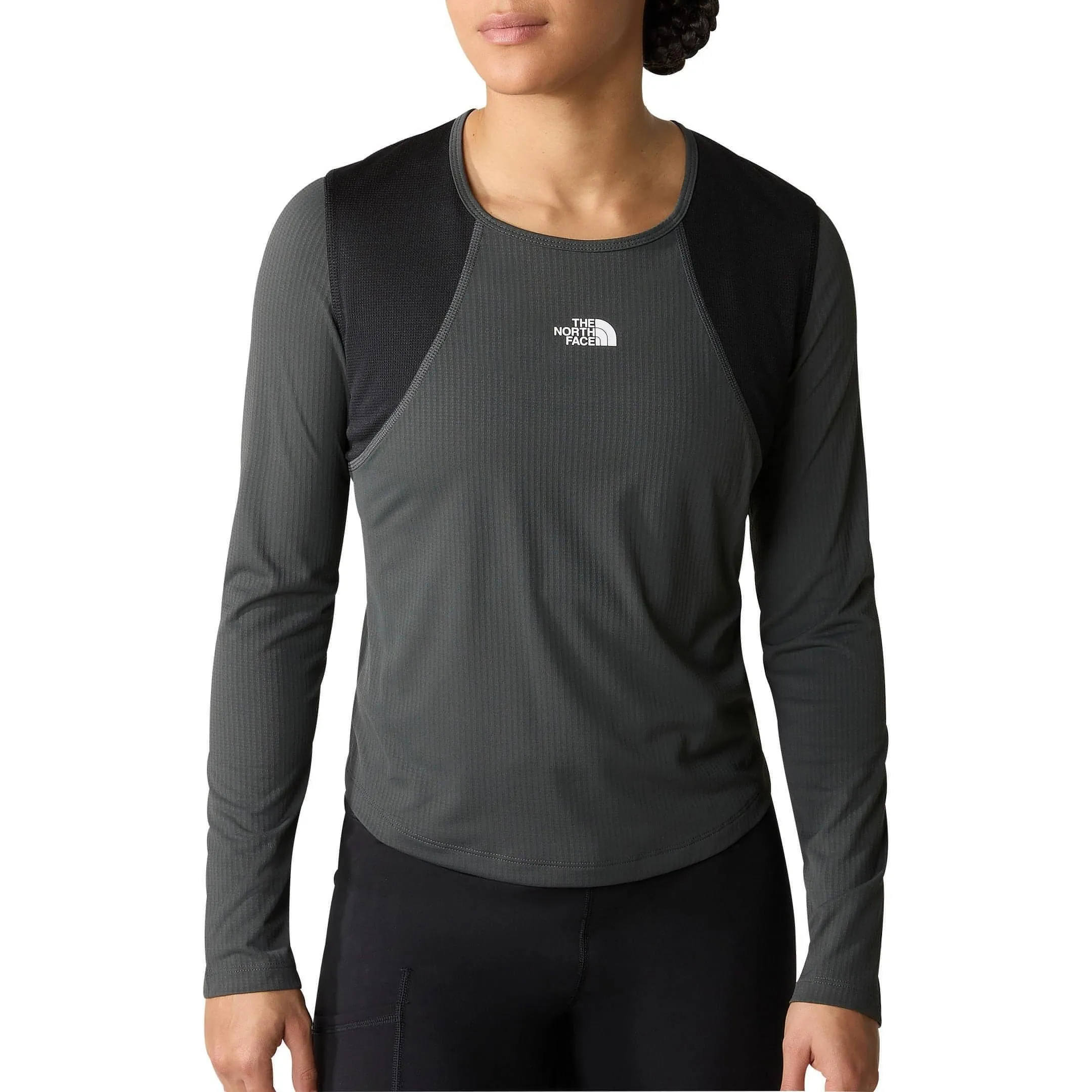 The North Face Lightbright Long Sleeve Womens Running Top - Grey