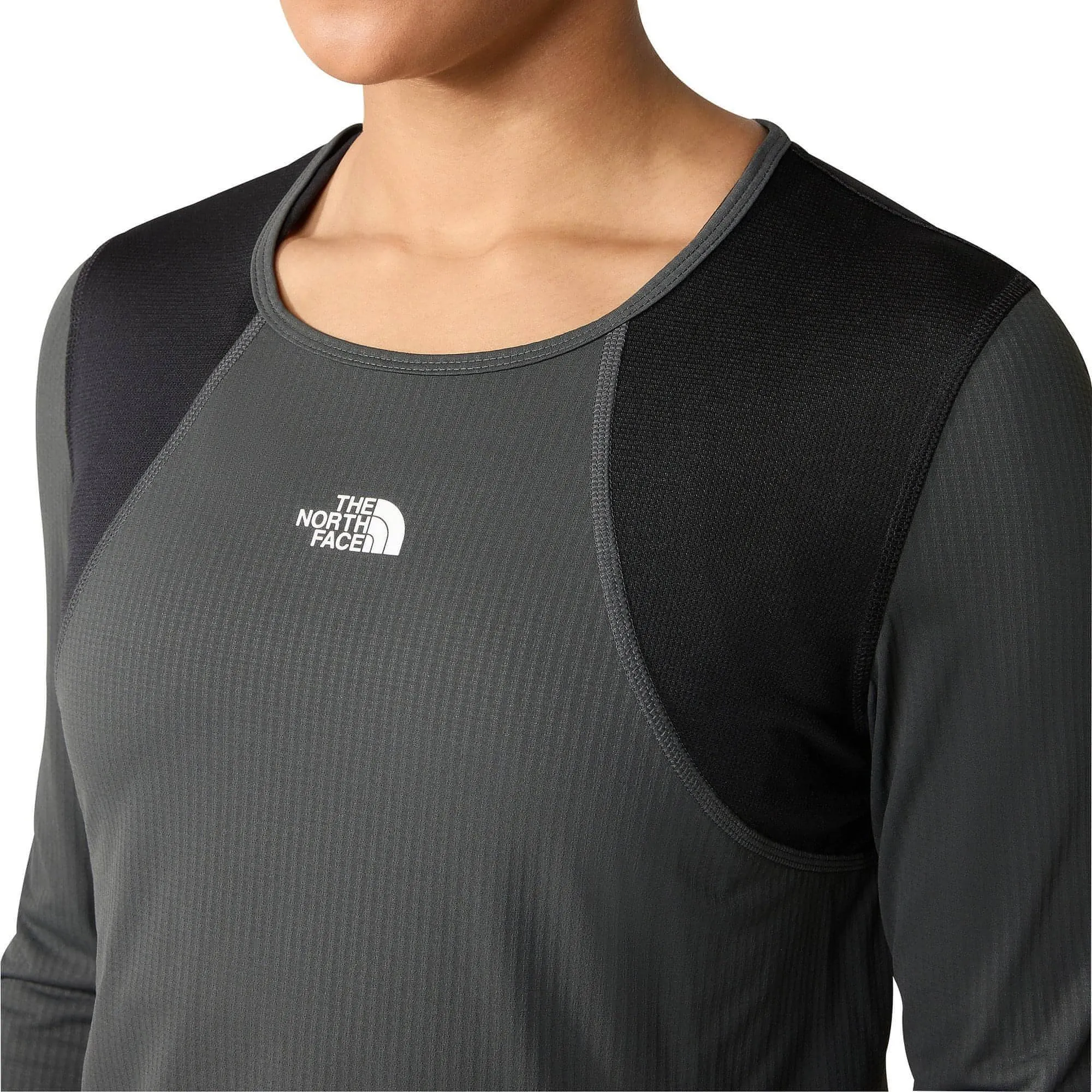 The North Face Lightbright Long Sleeve Womens Running Top - Grey