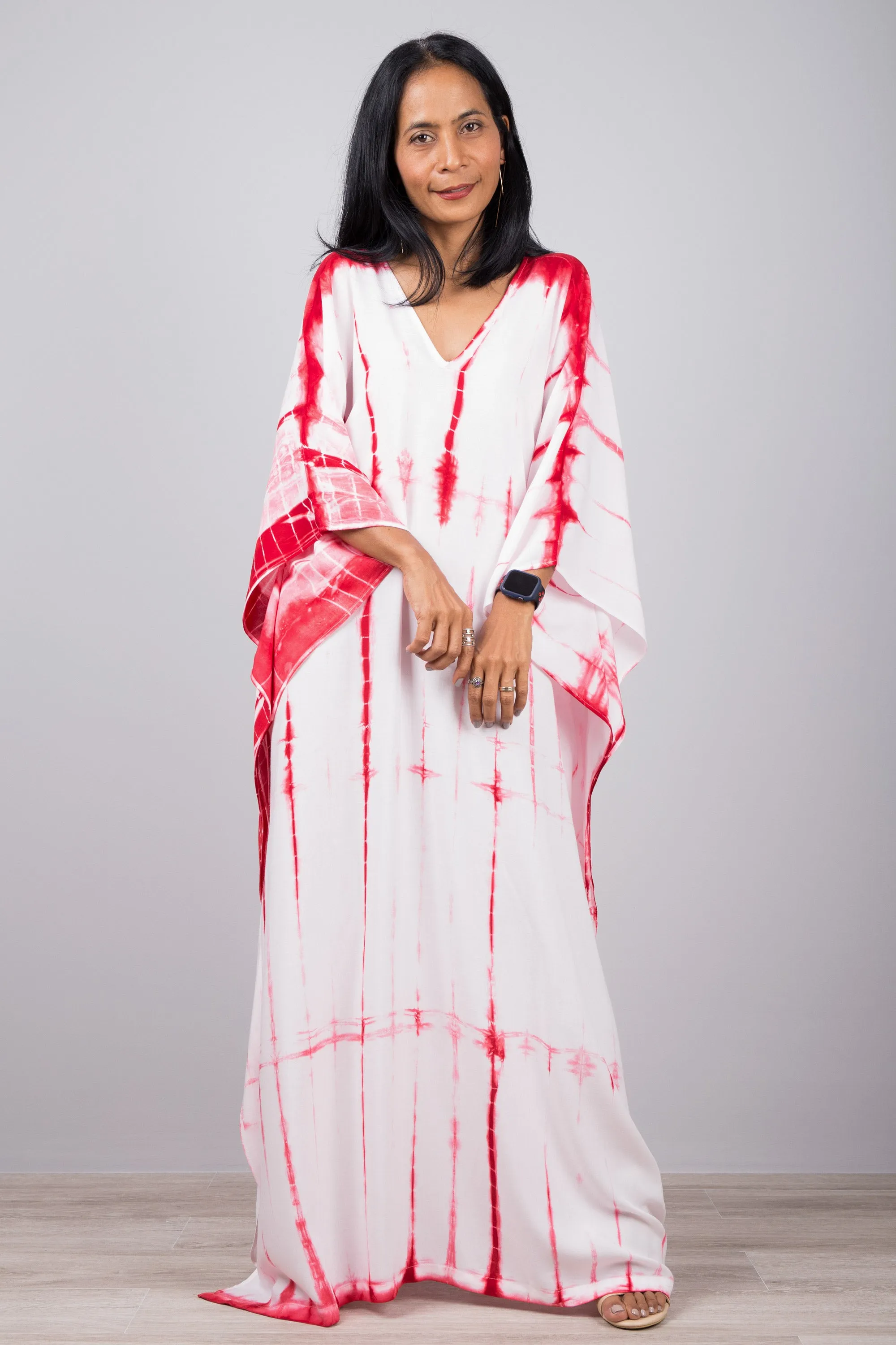 Tie dye kaftan dress