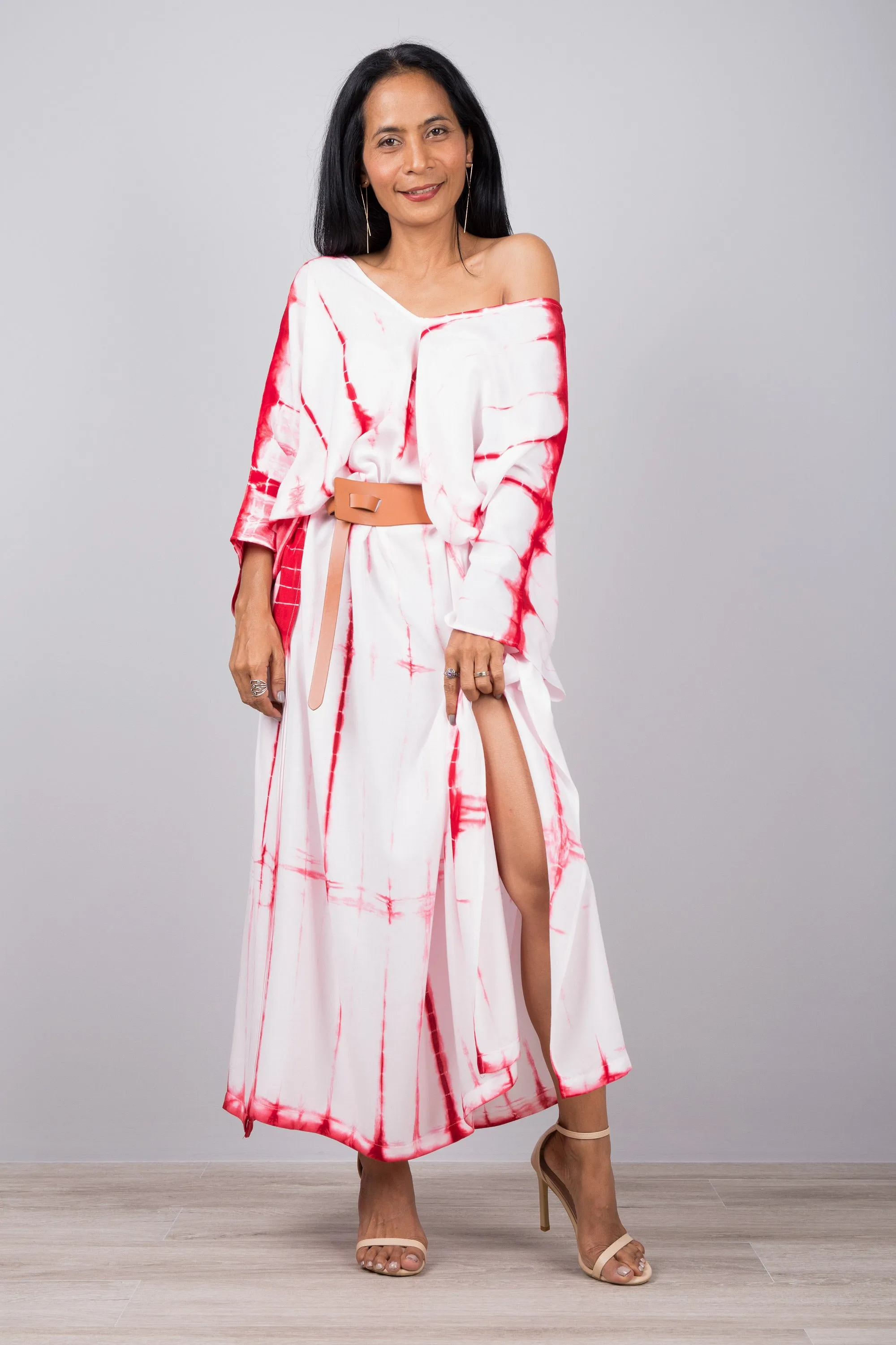 Tie dye kaftan dress