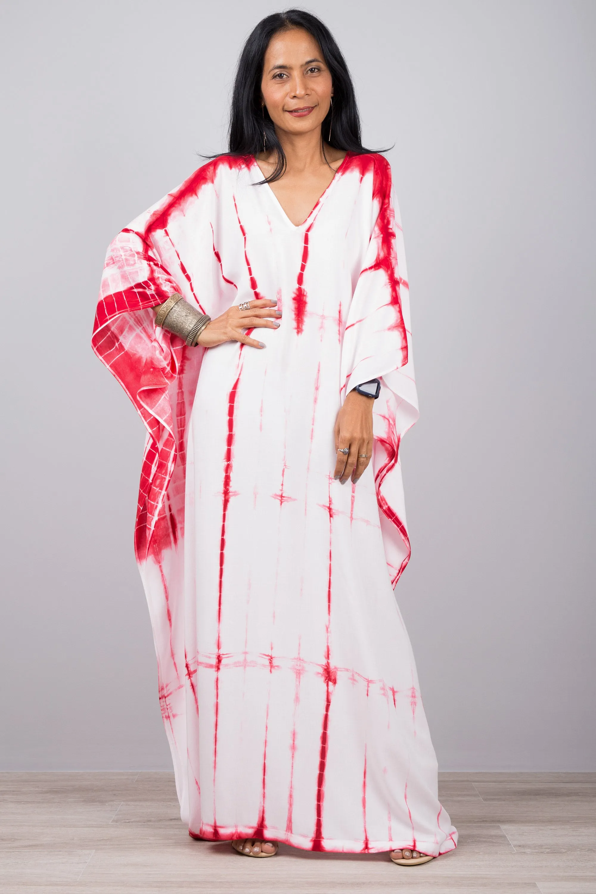 Tie dye kaftan dress