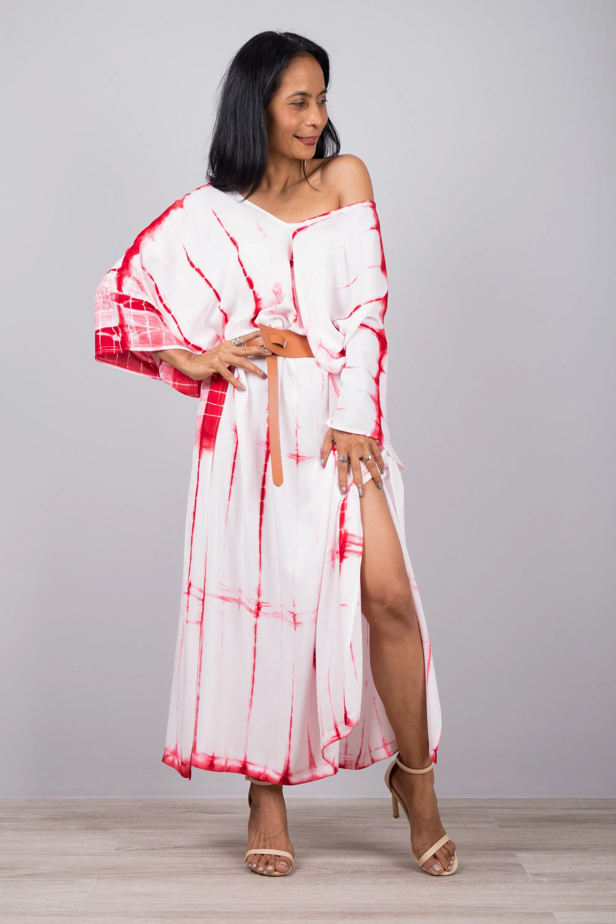 Tie dye kaftan dress