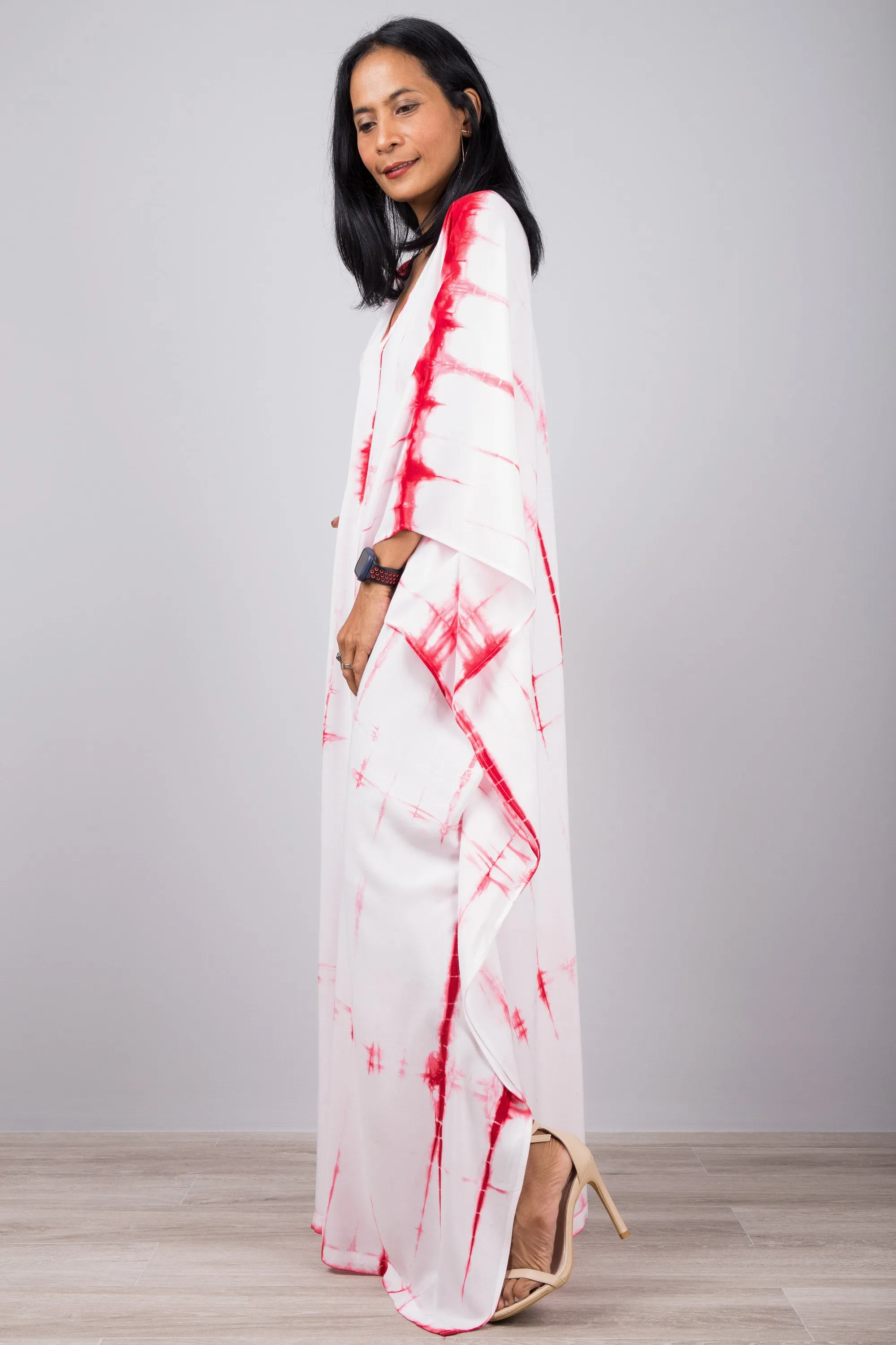 Tie dye kaftan dress