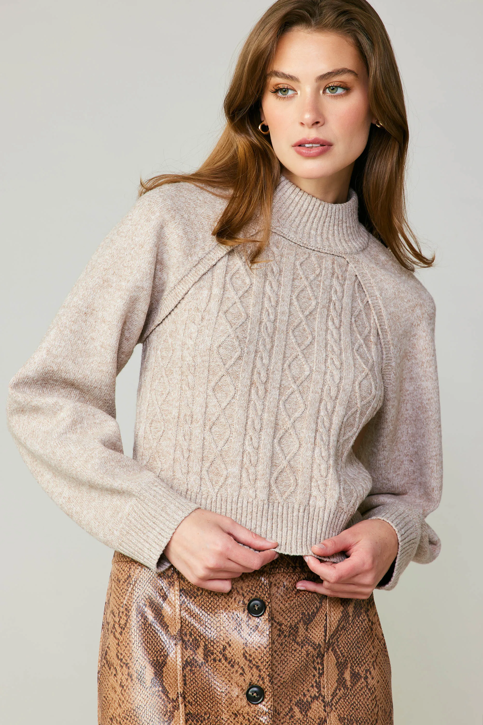 Two Piece Cable Knit Sweater