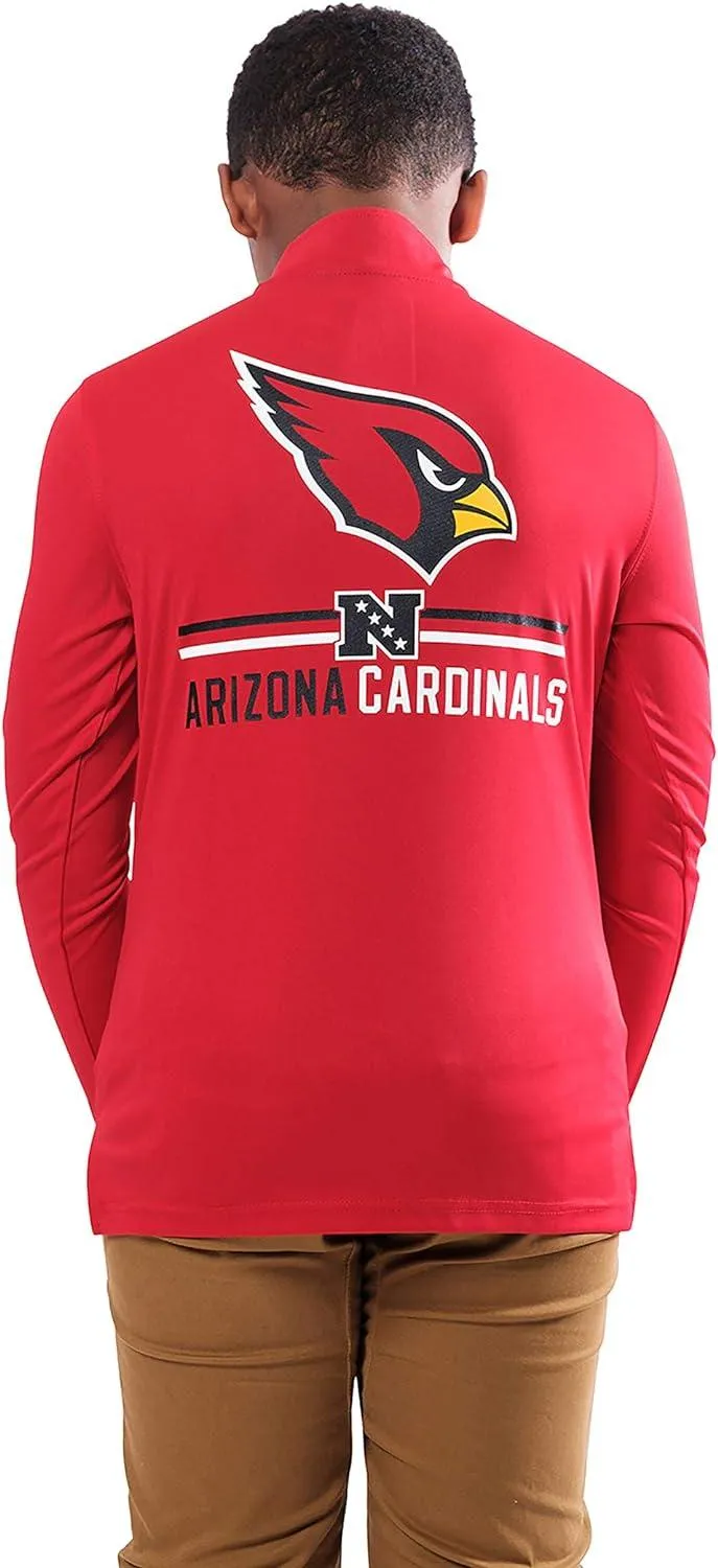 Ultra Game NFL Arizona Cardinals Youth Super Soft Quarter Zip Long Sleeve T-Shirt|Arizona Cardinals