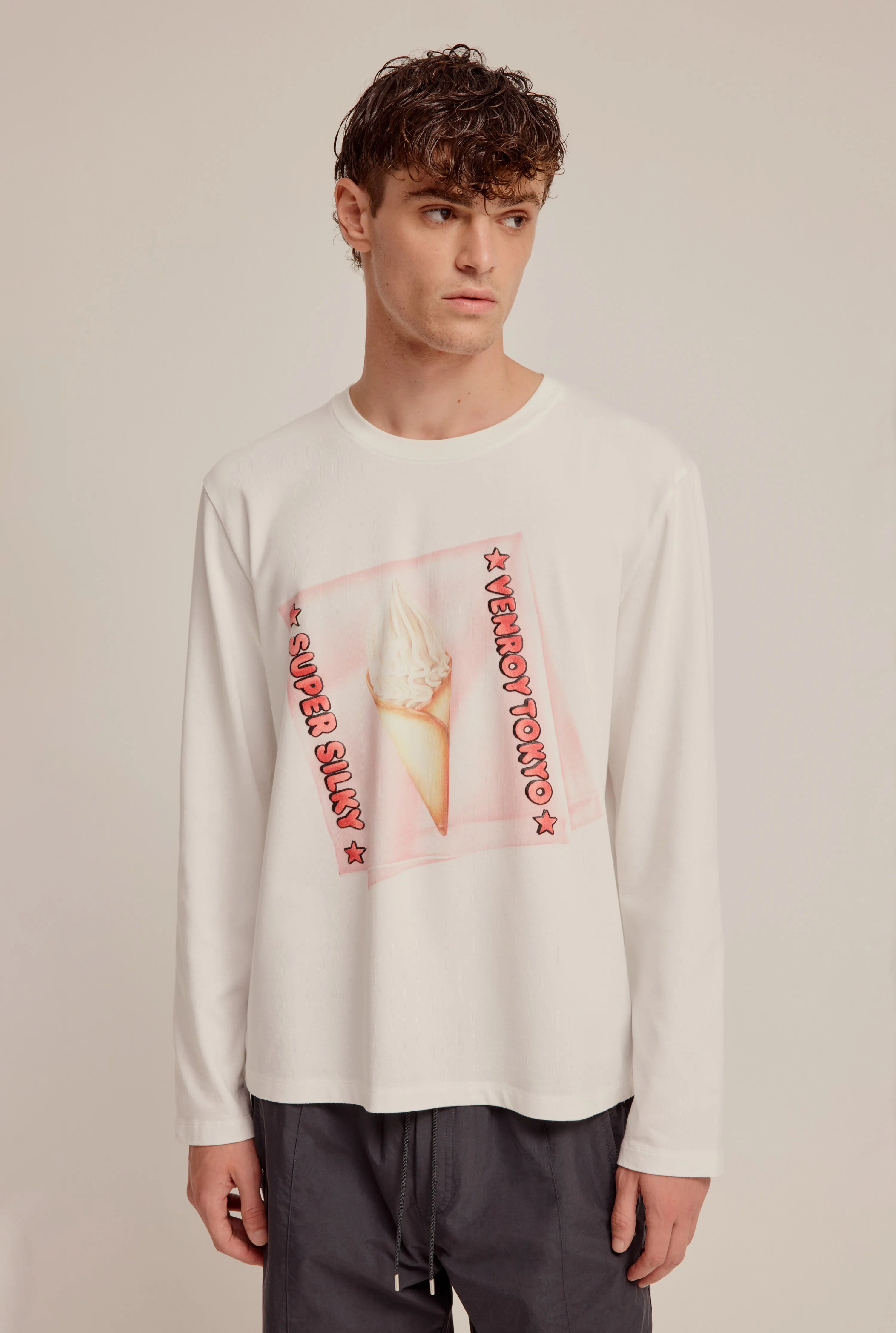 Unisex Tokyo Logo Long Sleeve T-Shirt - Off White