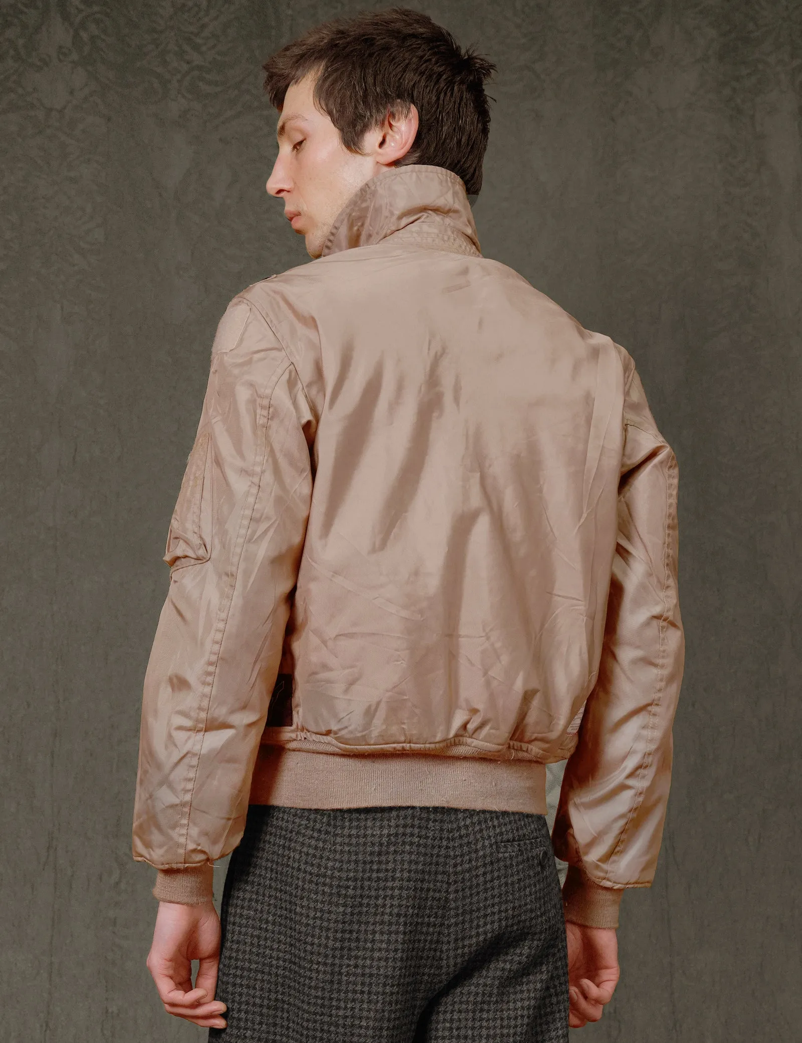 USAF Beige Flight Bomber Jacket in Beige