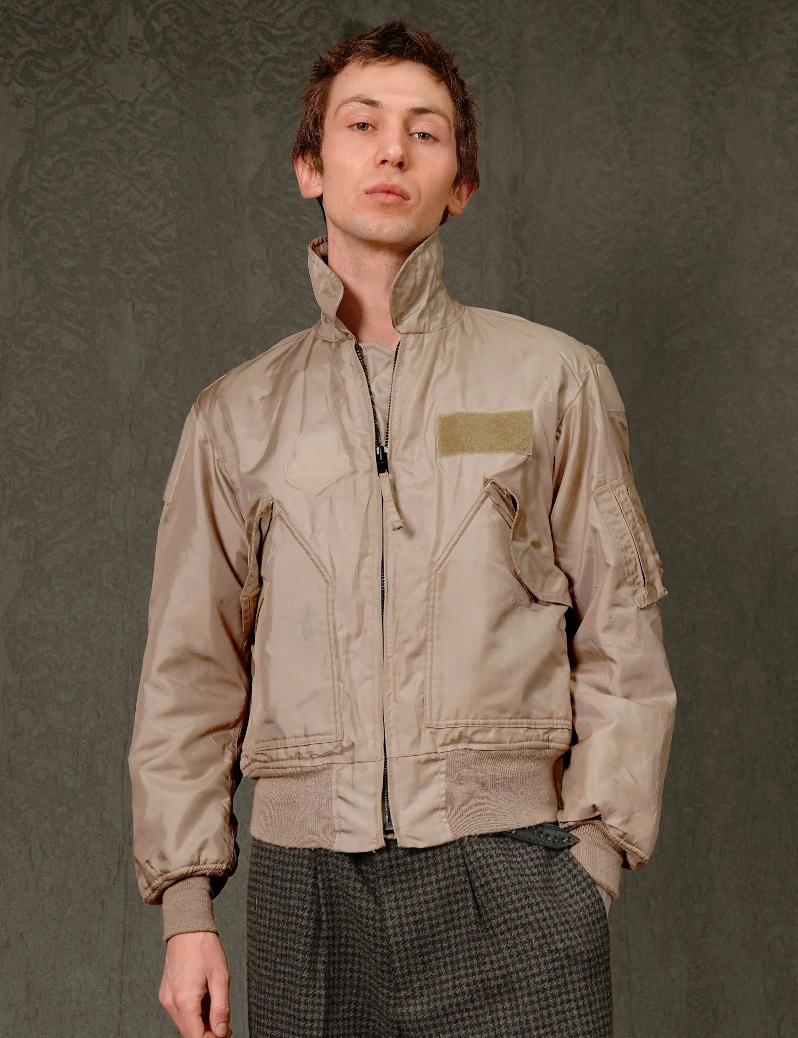 USAF Beige Flight Bomber Jacket in Beige