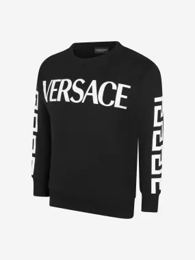 Versace Boys Cotton Logo Print Sweatshirt