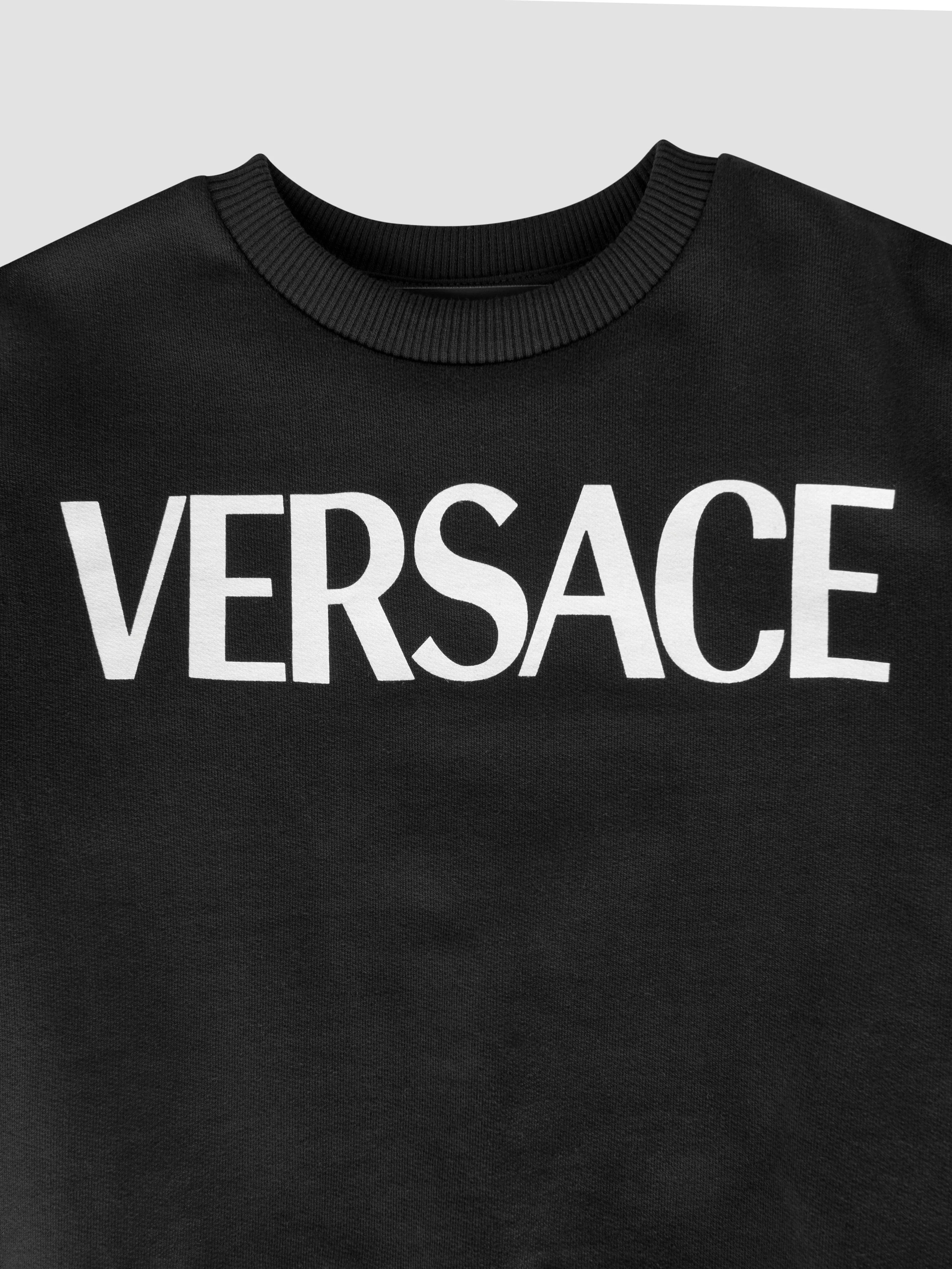 Versace Boys Cotton Logo Print Sweatshirt