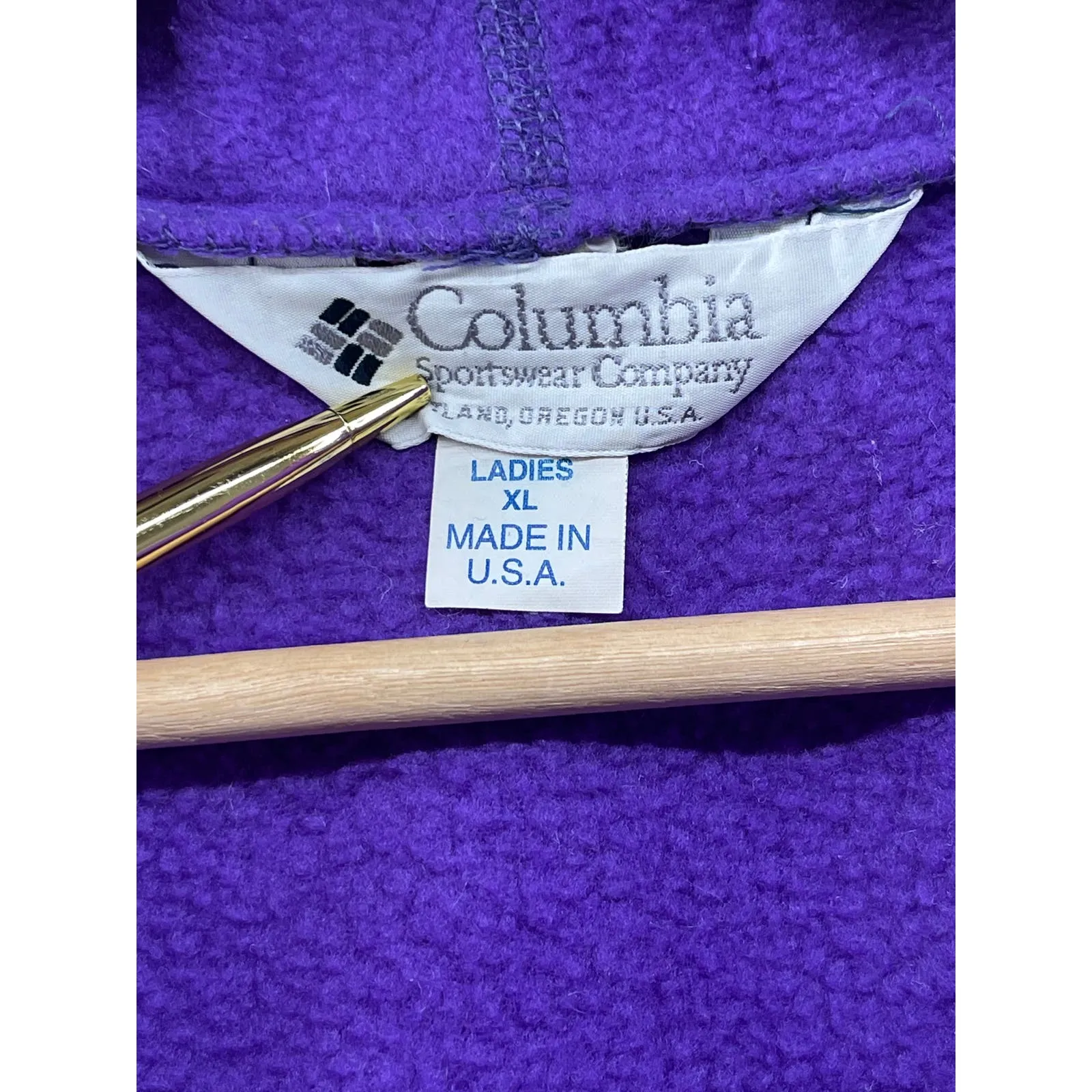 Vintage 1990's Columbia Sportswear Womens Two-Tone Full Zip Fleece Jacket