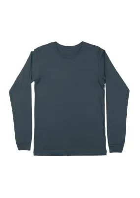 Vintage Navy Long Sleeve Crew Neck T-Shirt | Timeless & Sustainable