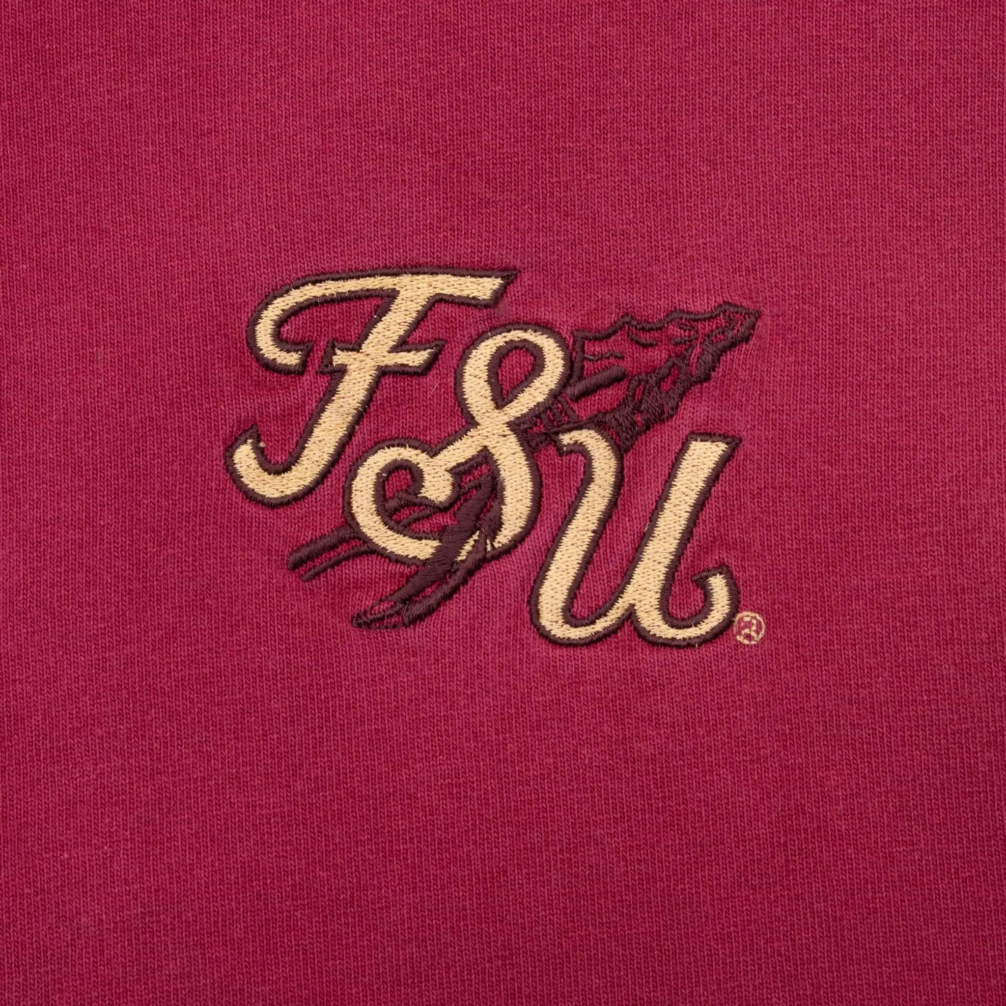 VINTAGE NIKE FSU FLORIDA STATE RED TURTLE NECK TEE SHIRT 1990S MEDIUM MADE USA