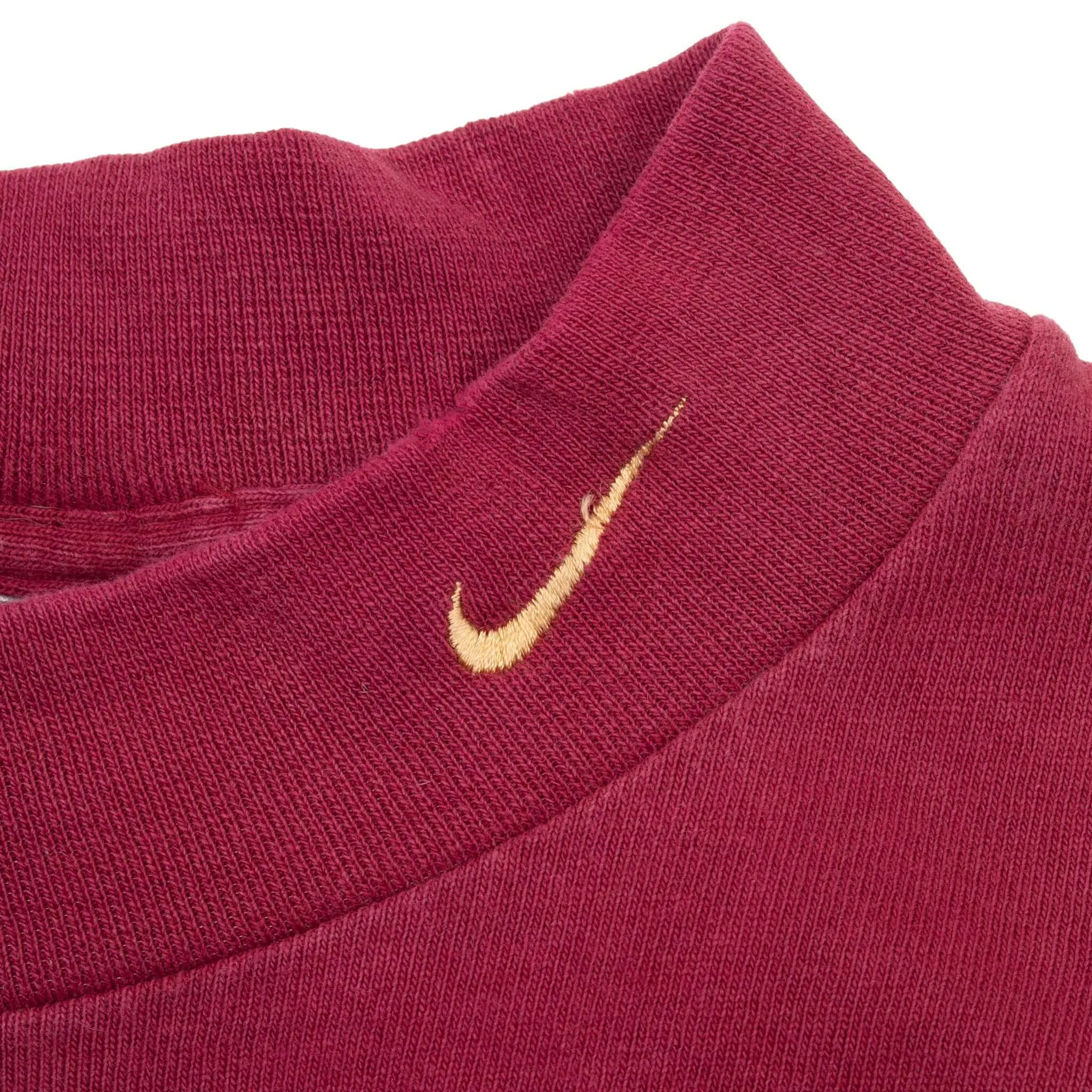 VINTAGE NIKE FSU FLORIDA STATE RED TURTLE NECK TEE SHIRT 1990S MEDIUM MADE USA