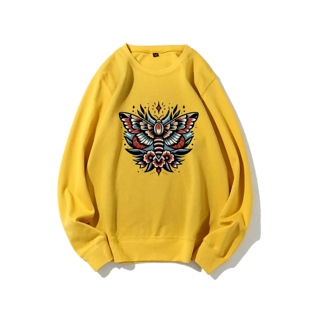 Women Flower Butterfly Graphic Sweatshirts