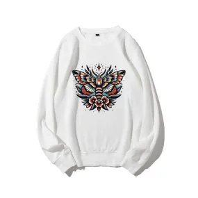 Women Flower Butterfly Graphic Sweatshirts