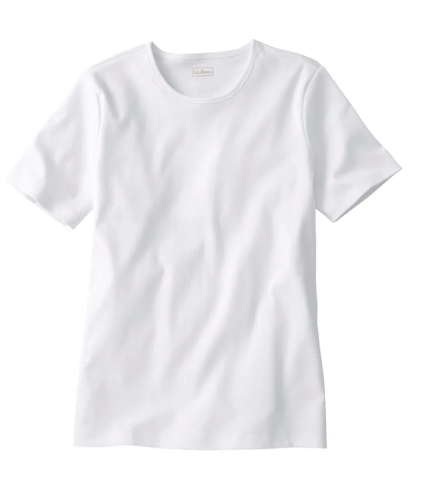 Women's Pima Cotton Tee, Short-Sleeve Crewneck