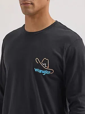 Wrangler Men's Long Sleeve Cowboy Back Graphic T-Shirt